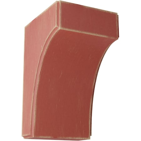 Ekena Millwork 3 1/2"W x 4"D x 6"H Clarksville Wood Vintage Decor Bracket, Salvage Red BKTWD04X04X06CVRD